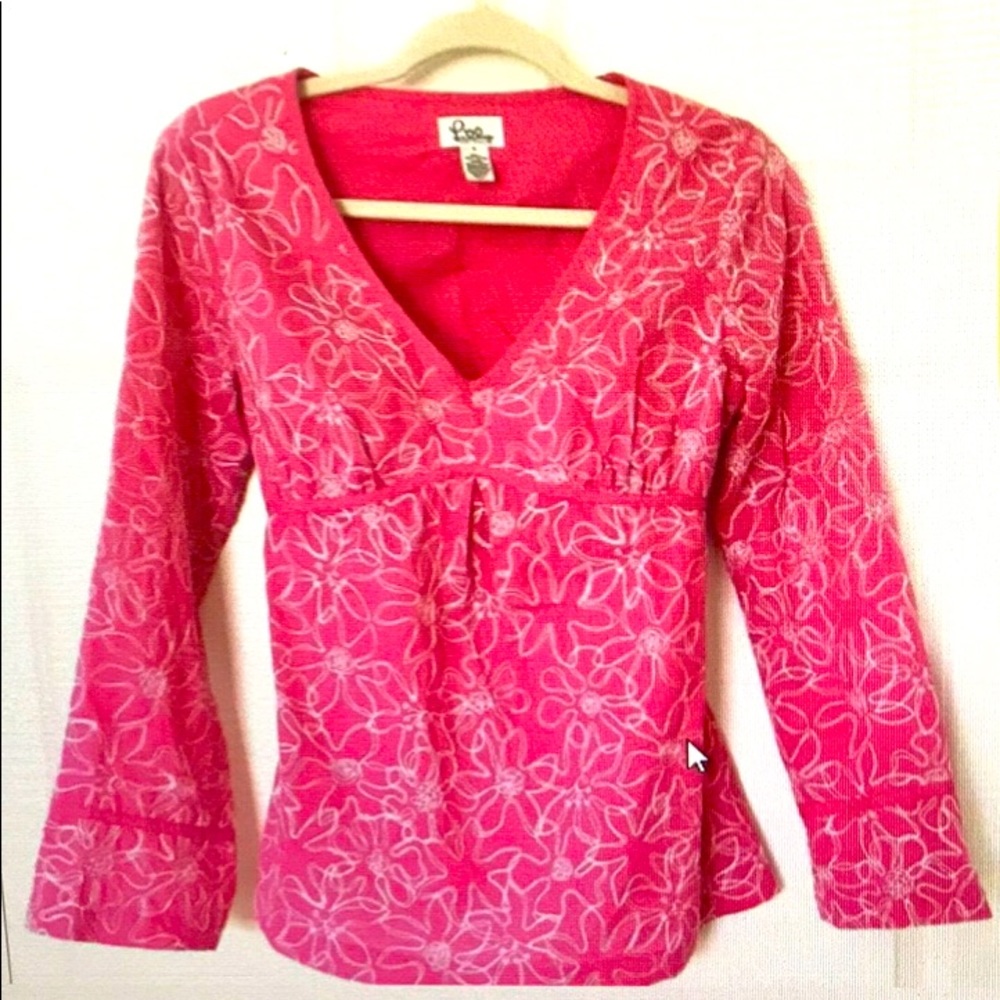 Lily Pulitzer XS embroidered fabric top